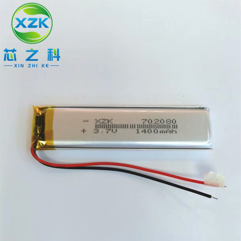工厂供应702080聚合物锂电池900Mah 3.7V性用品LED灯条医用激光笔