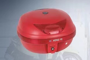 Hengye cross-border leather case with iron bottom plate electric car tail box large motorcycle trunk quick detachable suitcase