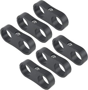 WMYCONGCONG 6 pieces of 12AN hose separator clip aluminum gas fuel mounting clip suitable for 5