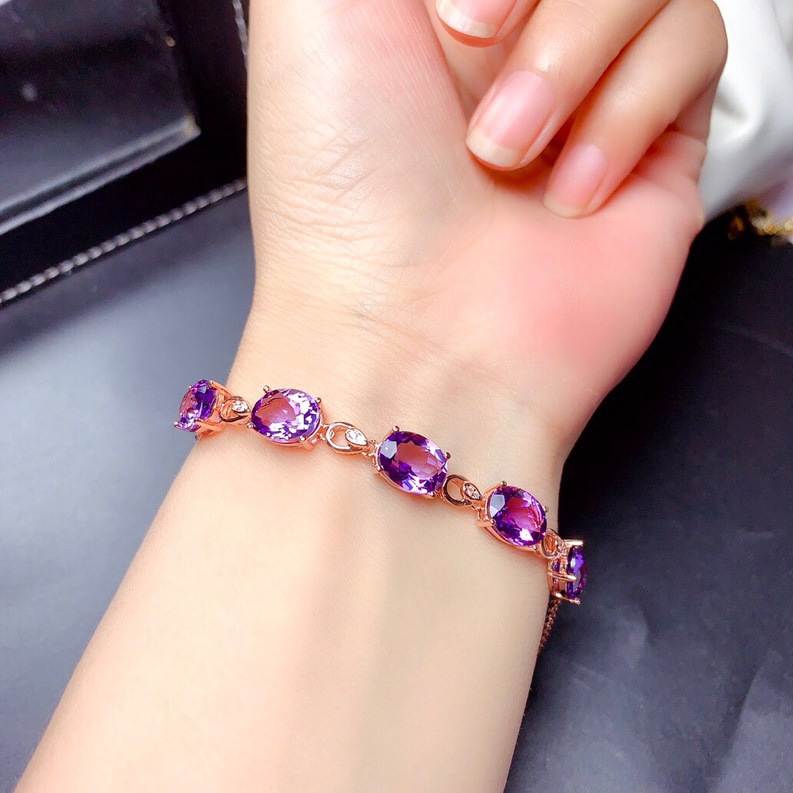 Fashion Oval Copper Bracelets Inlay Artificial Crystal Copper Bracelets