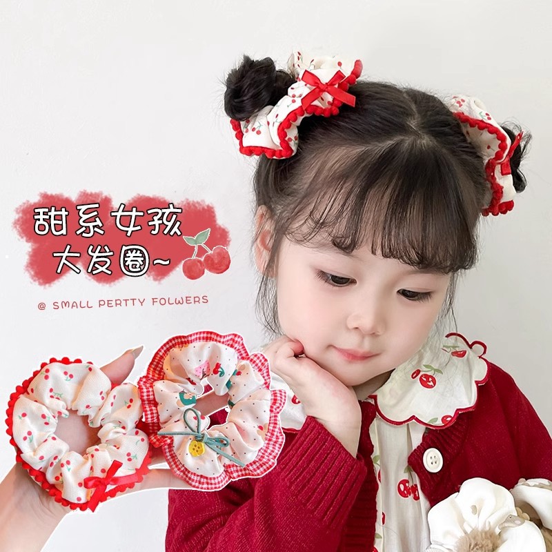 Cute elastic ponytail with bow