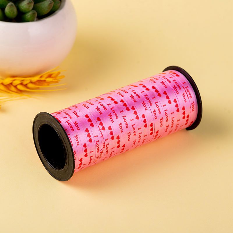 Venta caliente globo cinta Inglés carta impresión atado globo cuerda perla cinturón 100 yardas 520 cinta especial de comercio exterior
