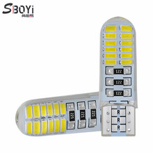 �羳����ledС��T10 3014 24SMDʾ����T10 W5Wˮ���轺�����յ�