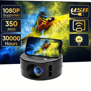 Wholesale cross-border explosions YT200 mini projector portable children student mobile phone projector entertainment projector