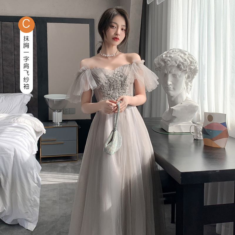 silver color bridesmaid dresses Shimmer Silver Satin Bridesmaid Dress Crossed Straps Beach Bridesmaid Dresses ARD2466 main image 0