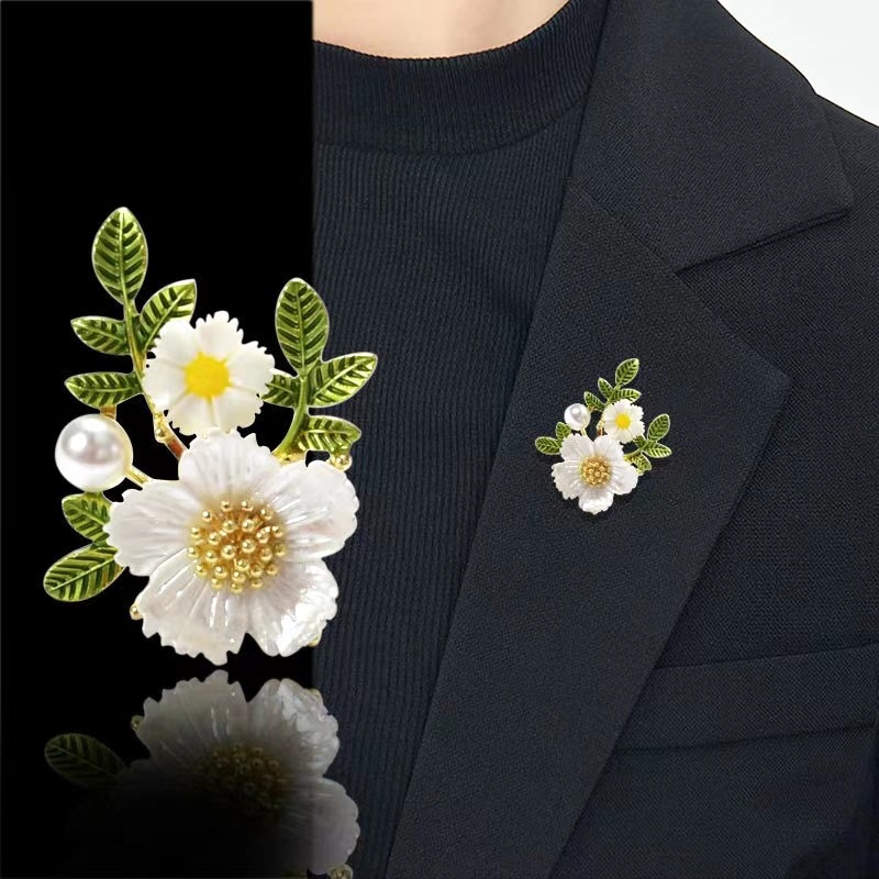Literarischen temperament kreative kleine daisy brosche wie kleine frische süße blume brosche pin high-end-kleidung zubehör_voghion.com