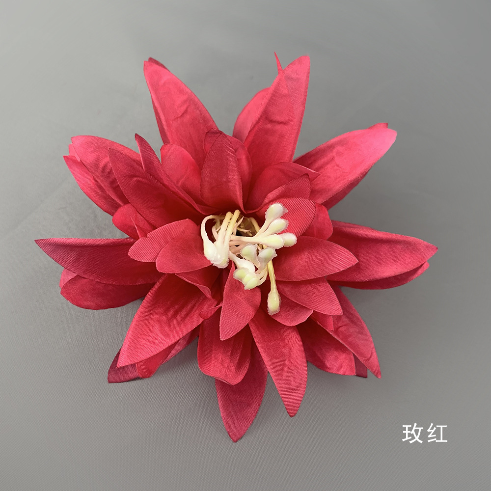 Simulación de flores de crisantemo de garra grande DIY guirlandas hechas a mano gorra gorra gorra gorra accesorios de crisantemo de garra de cangrejo pared de flores fotografía