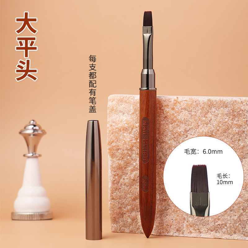 ネイルペン日本式檀木棒三角彩色ペン丸頭平頭光治療ペン画花線引きグラデーションレースペン|undefined