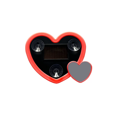 Cross-Border New Car Triangular Window Other lights - solar-double-heart-model-red-one-pack