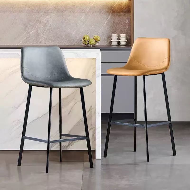 Nordic high-back chair for home use, designer front desk chair, creative bar stool, modern minimalist bar chair