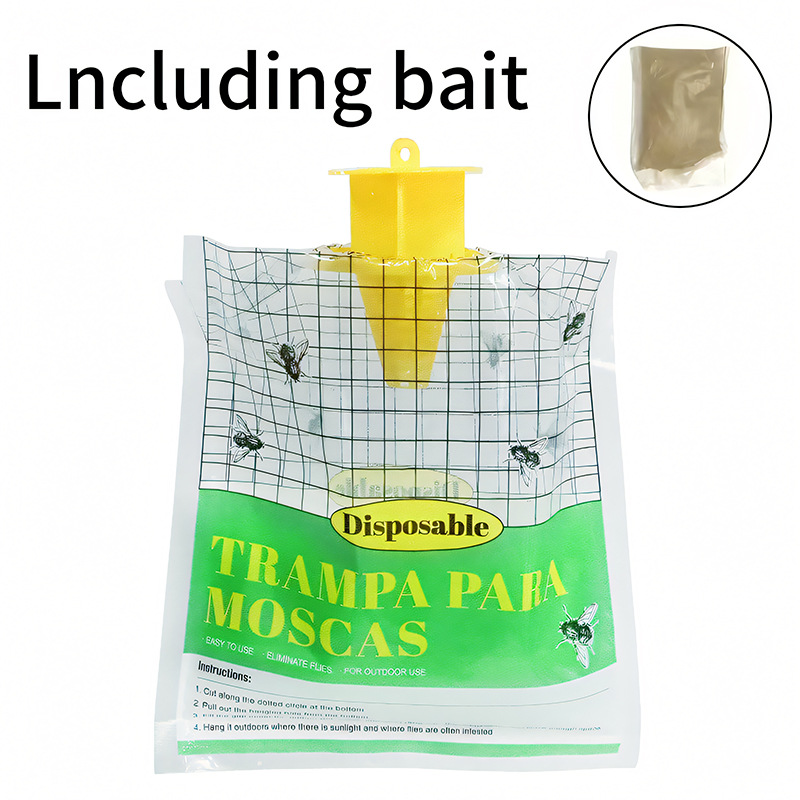 FLY TRAP悬挂式水溶诱饵捕蝇笼苍蝇笼苍蝇袋捕蝇器捕蝇袋外贸批发
