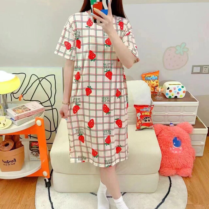 Support for customized Southeast Asian cross-border foreign trade pajamas women's summer thin round neck pullover home clothing suit