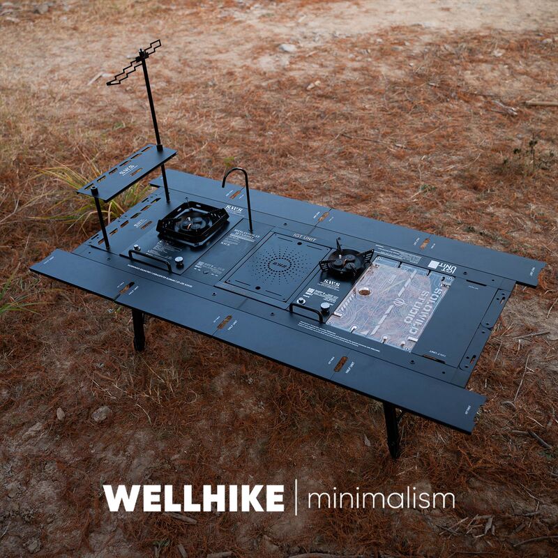 Outdoor IGT Aluminum Plate Tactical Folding Table Liftable Portable Egg Roll Table Barbecue Picnic Table Multifunctional Dining Table