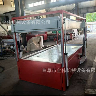 外贸款直上直下凹凸橱柜门真空覆膜机 双加温木纹纸软包吸塑机