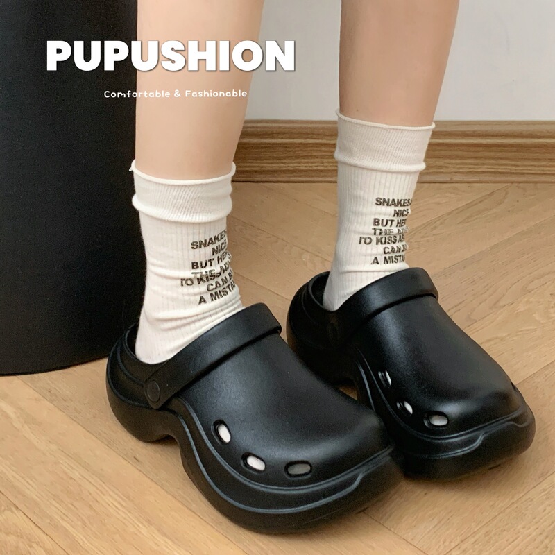Minimalist Perforated Shoes 2026 New Model Women's Summer Fashion Outdoor Closed-Toe Slippers Eva Ultra-Light Beach Shoes Comfortable Sandals