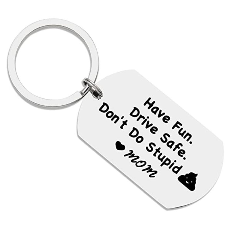 New stainless steel military tag keychain Valentine's Day birthday Thanksgiving Christmas anniversary gift