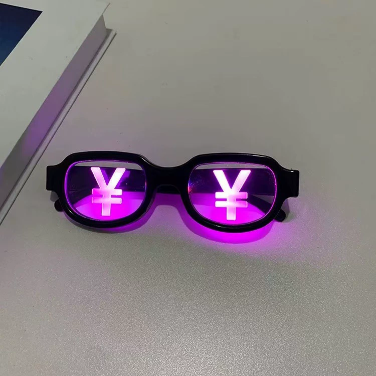 Светящиеся LED-солнечные очки, неоновый свет, USB-заряжаемые, несколько вариантов рисунков