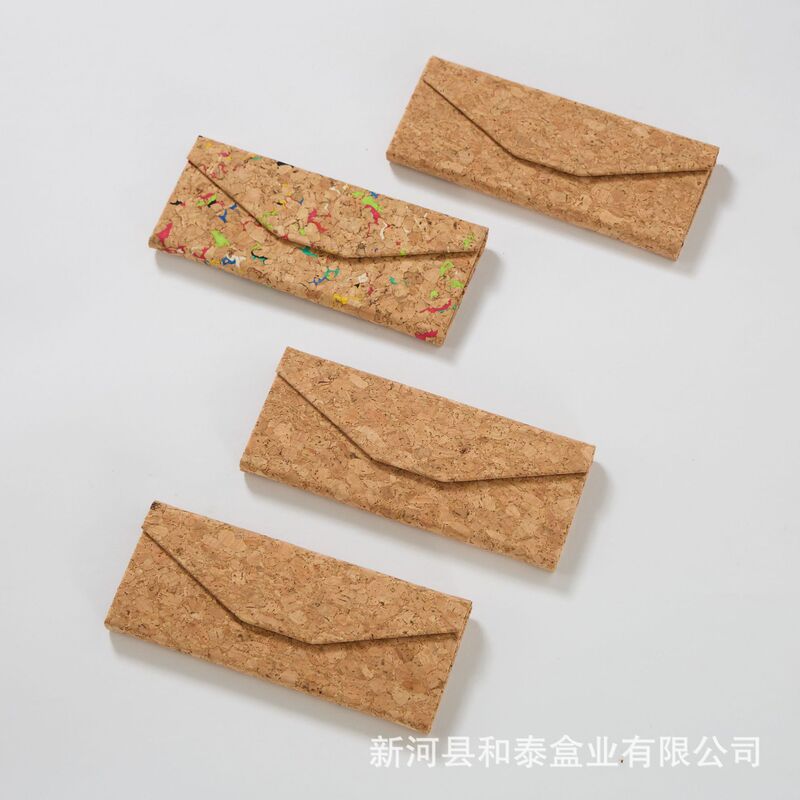 Cork Folding Glasses Box Foldable Triangle Glasses Box Simple and Convenient Nearby Sight Sunglasses Glasses Box Cork Folding Glasses Box Foldable Triangle Glasses Box Simple and Convenient Nearby Sight Sunglasses Glasses Box