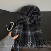 高品质韩国订单2025新款进口澳羊毛混纺围巾女秋冬氛围感韩版保暖