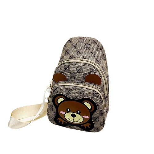 Cartoon Bear Mobile Phone Bag 2024 New Light Luxury Chest Bag Western Style Mobile Phone Bag Korean Version Trendy One Shoulder Crossbody Bag for Women