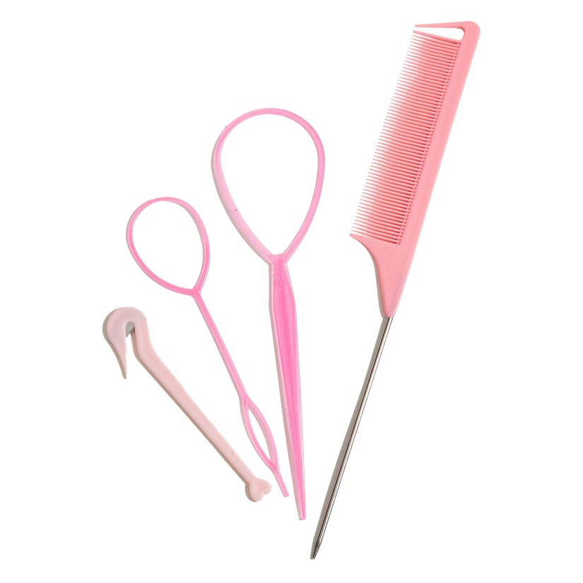 Cross-border hot selling lazy hair braiding tools household hair pick comb small hair pulling needle large hair pulling needle shape hair removing needle
