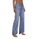 European and American Cross-Border High-Waisted Jeans Women's 2025 Spring New Slim Wide-Leg Retro Elegant Straight Pants