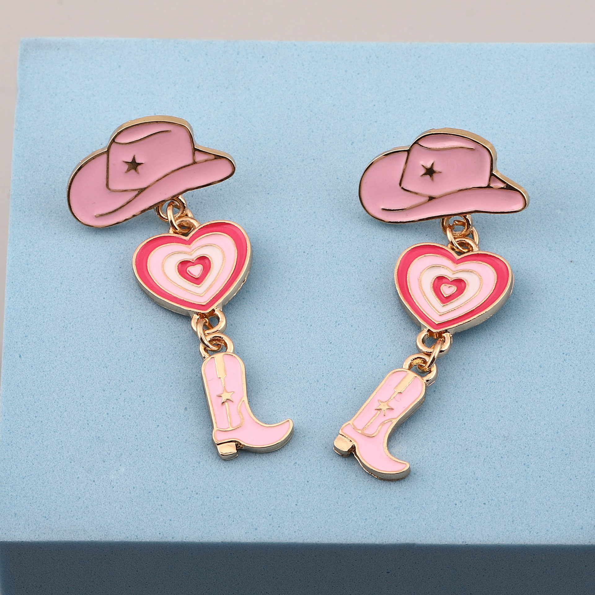 Holiday, Daily Occasion 1 Pair Simple Style Classic Style Heart Shape Alloy Drop Earrings