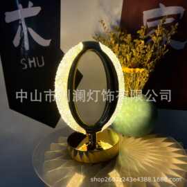 工厂直供床头LED小夜灯创意氛围装饰灯现代简约家居O型灯触摸三色