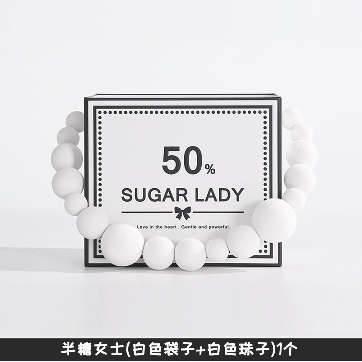 Caja de mano de la diosa creativa negro; cartón blanco; 18*13*16cm