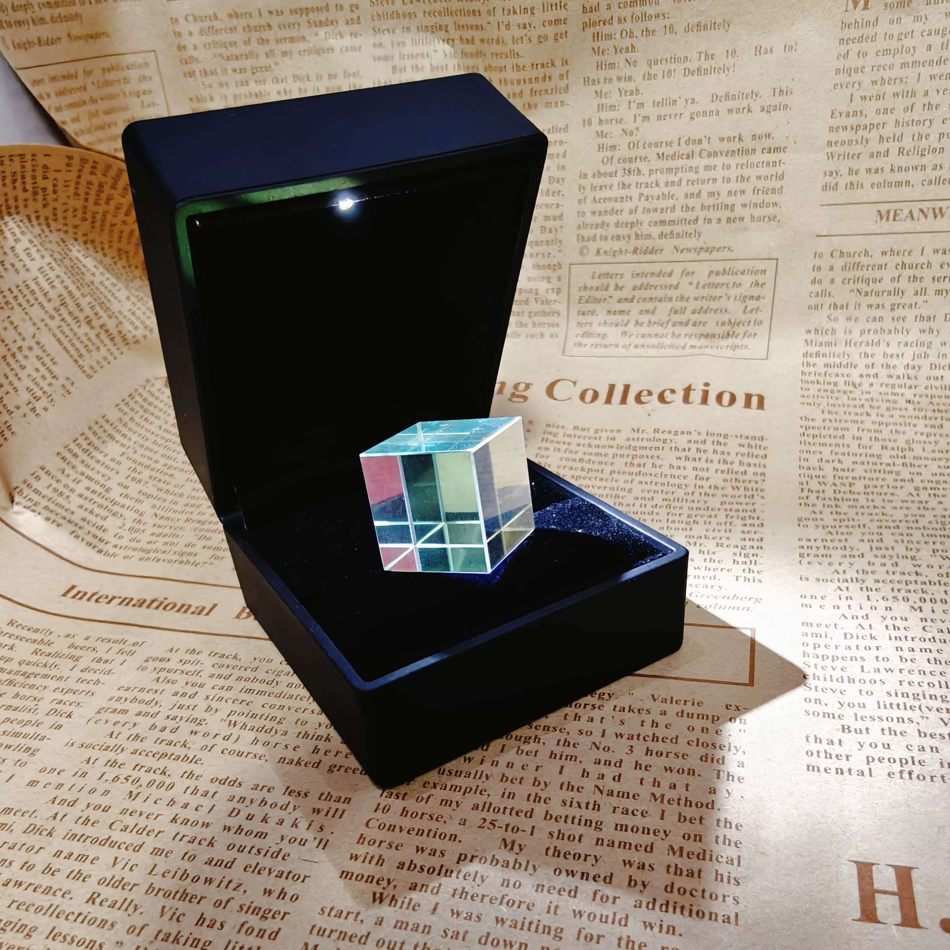 Цветной солнечный prism зеркальный светильник для спальни в кубе, солнце кристалл ловец кристальный декор