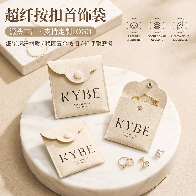 Microfiber Snap-Button Jewelry Bags, Custom Logo Jewelry Storage Bags, Wholesale from Source Factory, Flip-Top Snap-Button Bags Microfiber Snap-Button Jewelry Bags, Custom Logo Jewelry Storage Bags, Wholesale from Source Factory, Flip-Top Snap-Button Bags