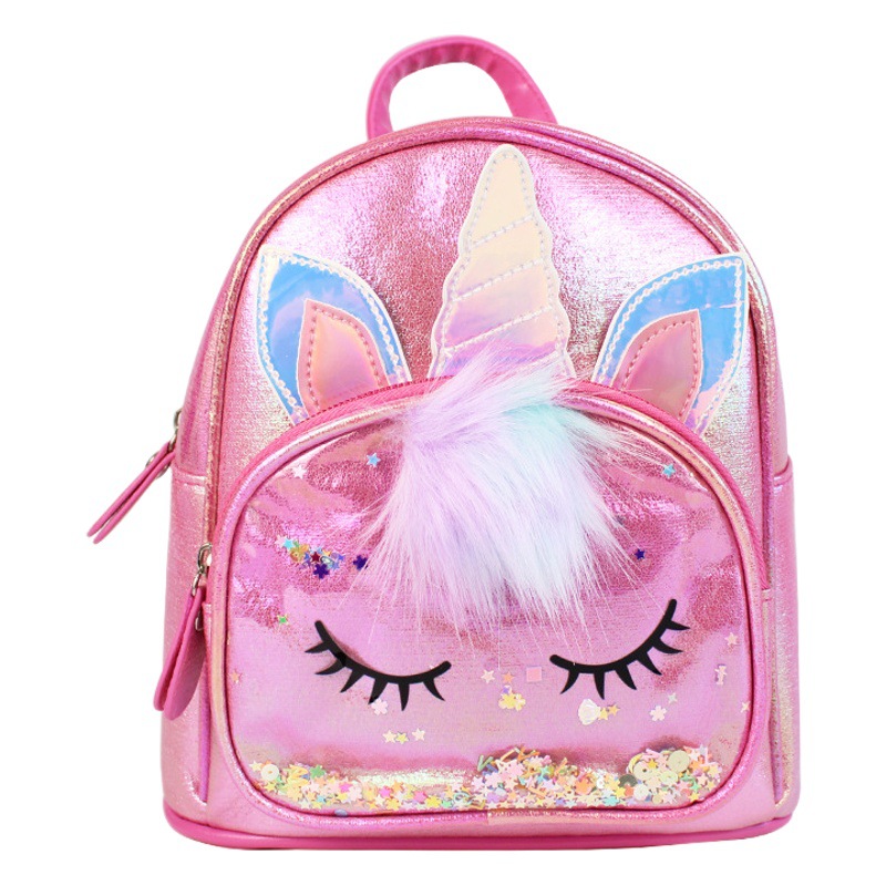 Big Tail Cat Sequins Unicorn Cute Plush Children's Backpack Cartoon Girls Fashion Children's Bags Wholesale