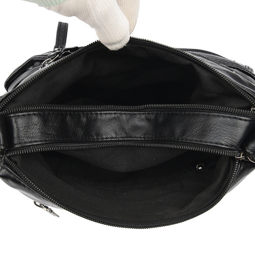 Middle-aged mother bag women's bag new soft leather shoulder crossbody bag multi-layer large capacity fashionable versatile mother-in-law bag