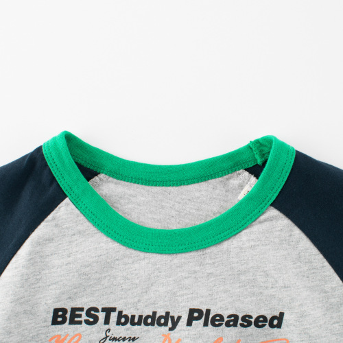 27kids Korean children's fashion summer 2025 new boy letter short-sleeved T-shirt baby clothes drop shipping one piece