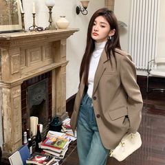 2025秋冬新款设计经典时髦宽松廓形感气质休闲西装外套上衣女