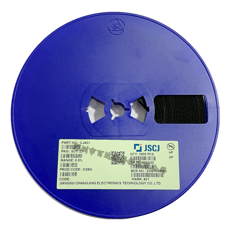 贴片TL431 丝印431 SOT23 0.5% CJ431 电压基准IC芯片稳压管 长电