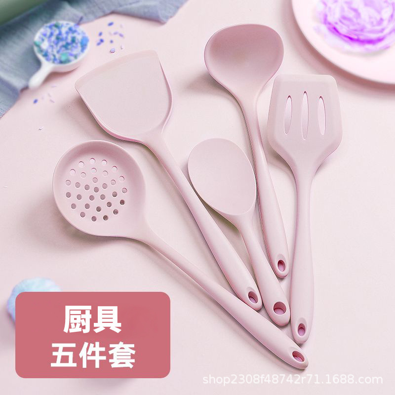 핑크 5종 [주걱+국숟가락+소쿠리+튀김주걱+밥숟가락]