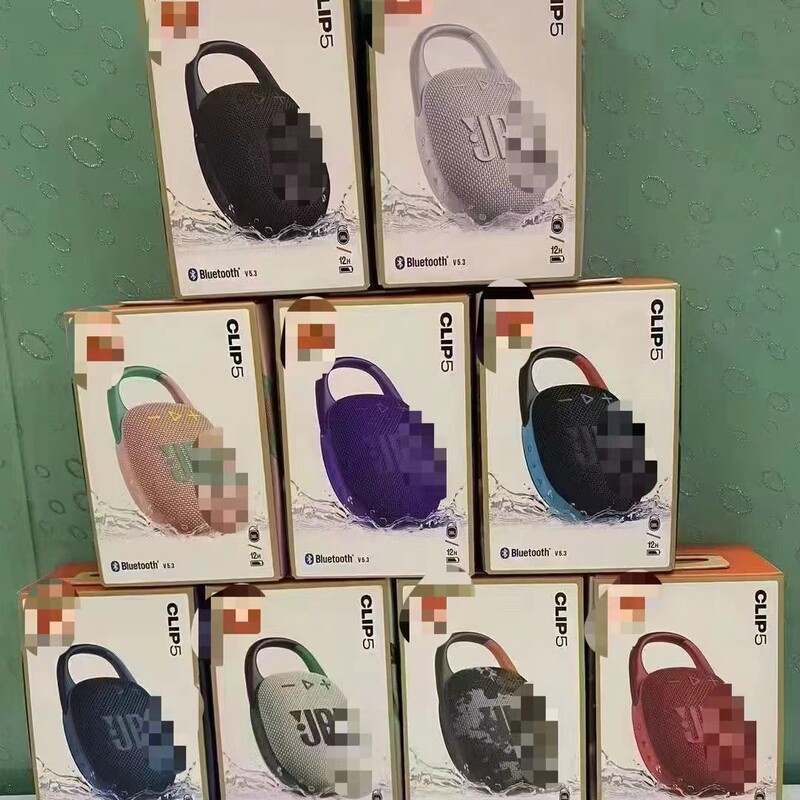 Cross-Border Applicable Clip5 Top-Of-The-Line Bluetooth Speaker with Sports Lanyard, Stylish Mini High-End Music Box, 5Th Generation Speaker