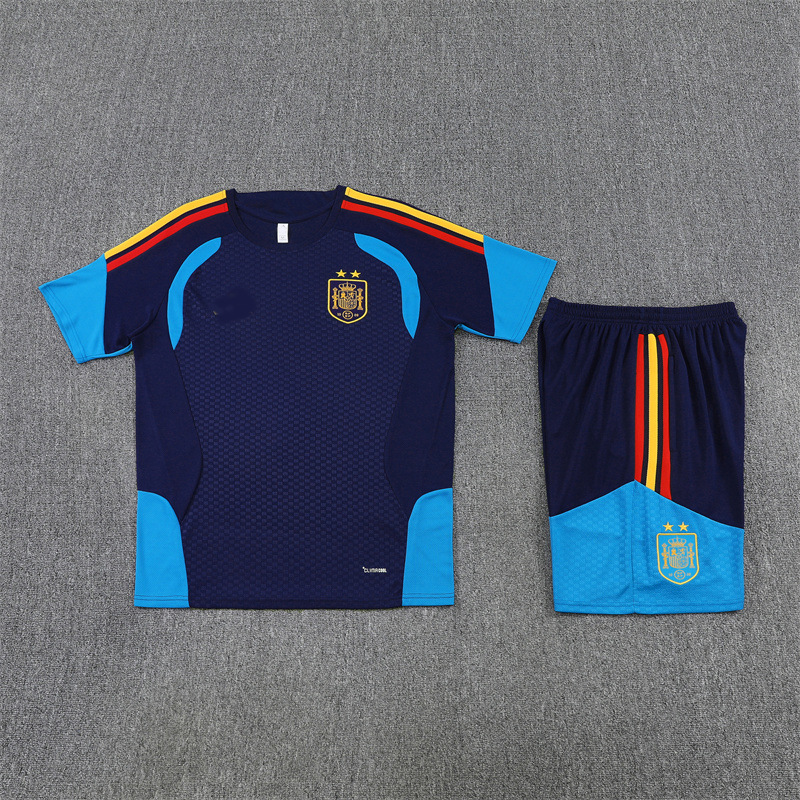 Real Madrid fútbol entrenamiento traje de mangas cortas París Napoli camiseta del Barça Inter bolsillo de doble cremallera