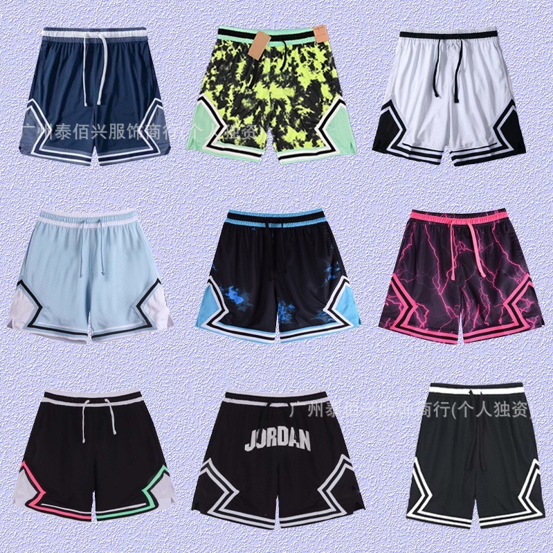 Nuevo estilo americano AJ trapecio moda transpirable deportes de secado rápido pantalones de cinco puntos pantalones de entrenamiento pantalones cortos de baloncesto pantalones cortos de futbol