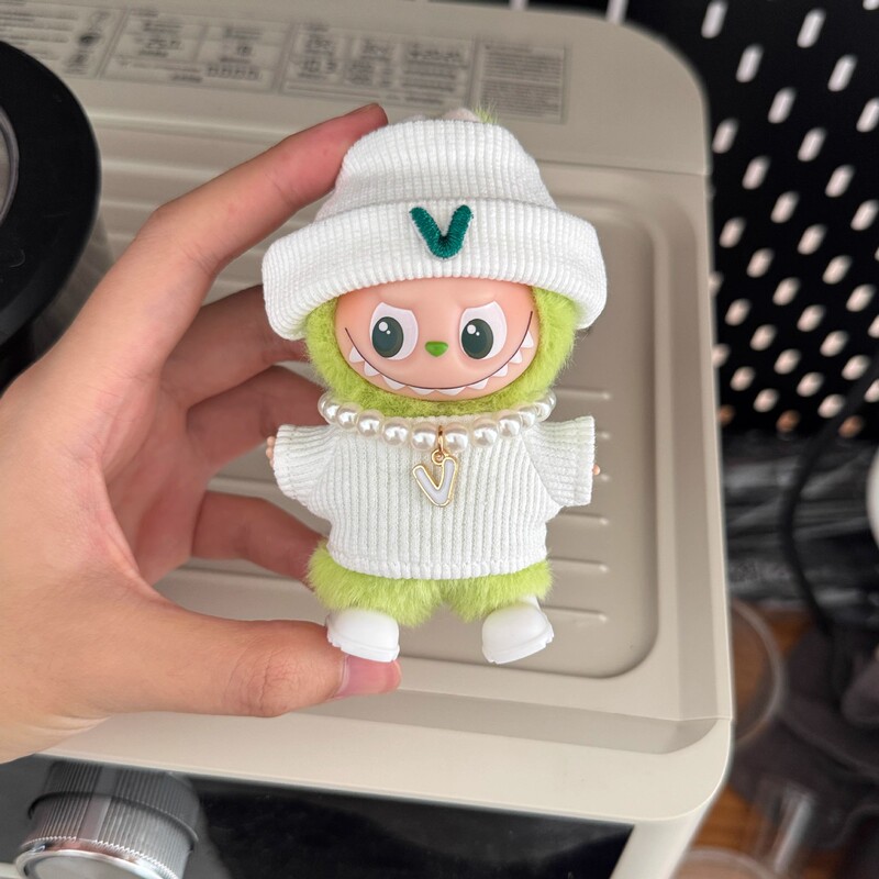 拉布布四代4.0娃衣心底密码labubu衣服mini版字母英文项链鞋子|undefined