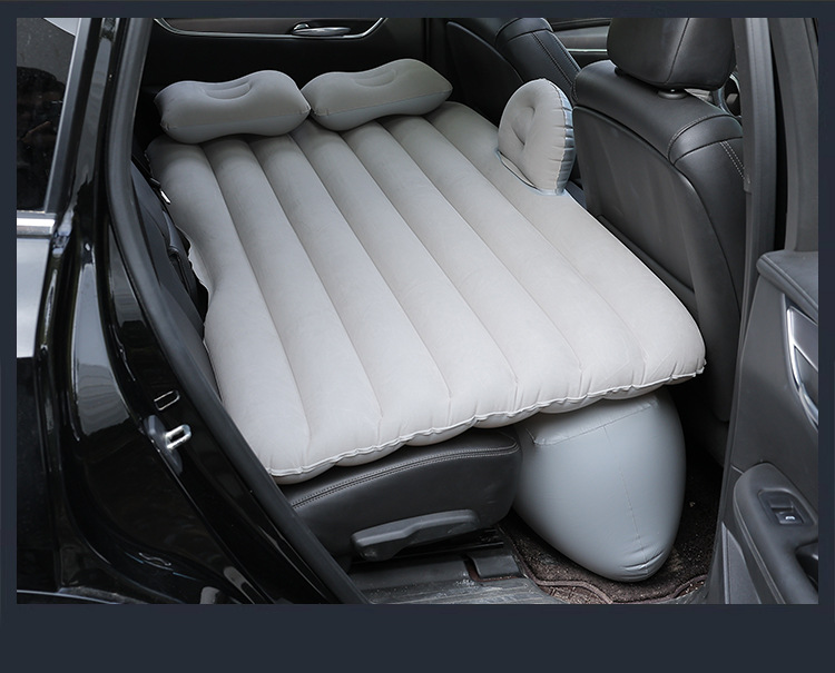 Manufacturer's In-Stock Portable Folding Car Air Mattress, Thickened Waterproof Outdoor Travel Bed, Self-Driving Camping Flocking Bed