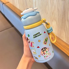 蜡笔小新水杯保温杯女生高颜值2025新款杯子学生儿童上学专用水壶