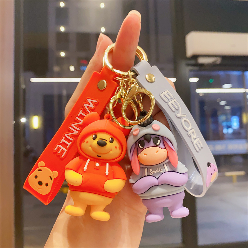 新型のかわいいアニメのガードルの動物のキーチェーンのシリコンの子供の包みの部品の小さい掛け物の贈り物のアクセサリの卸売り|undefined