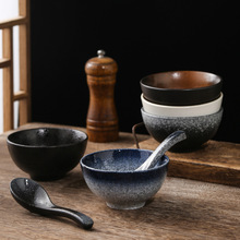 日式米饭碗吃饭碗 简约小号陶瓷碗汤碗 家用餐厅调料碗早餐碗