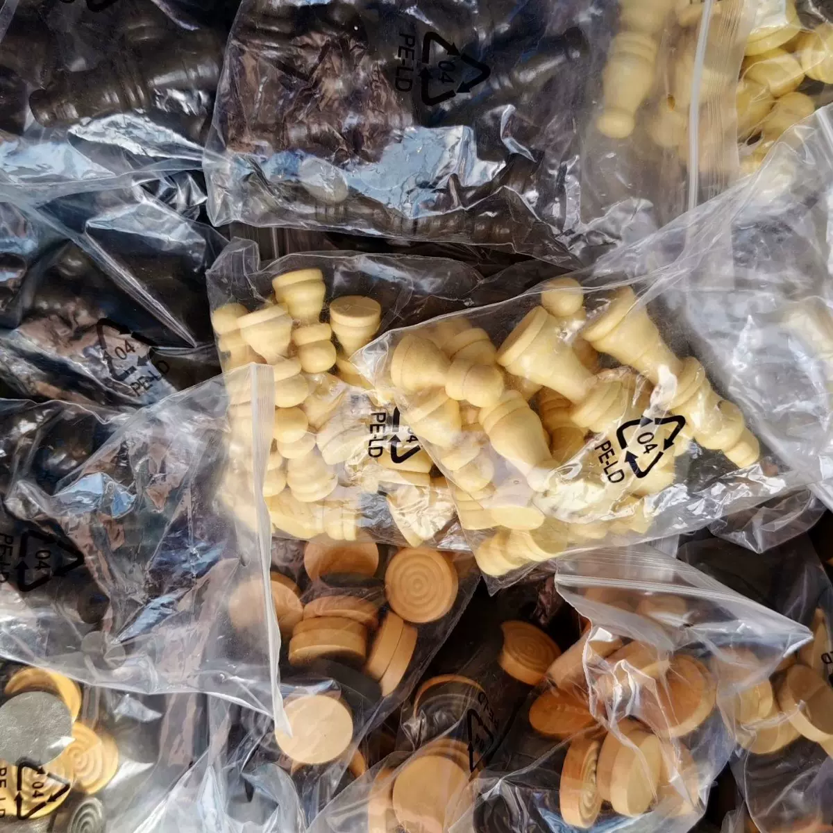 双陆棋子西洋棋木灰色黑色颜色可换2.5英寸实木国际象棋棋子配件