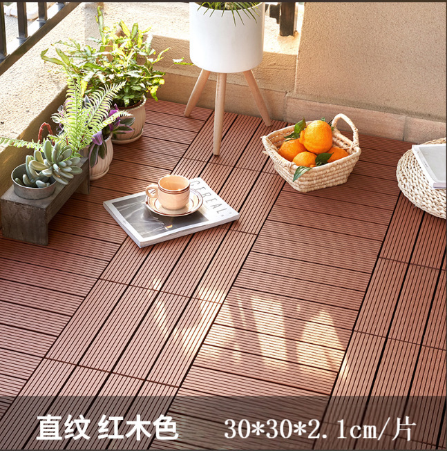 プラスチック木製床スプライシング床屋外中庭ブロック防食耐摩耗性防水改修屋外テラス木目|undefined