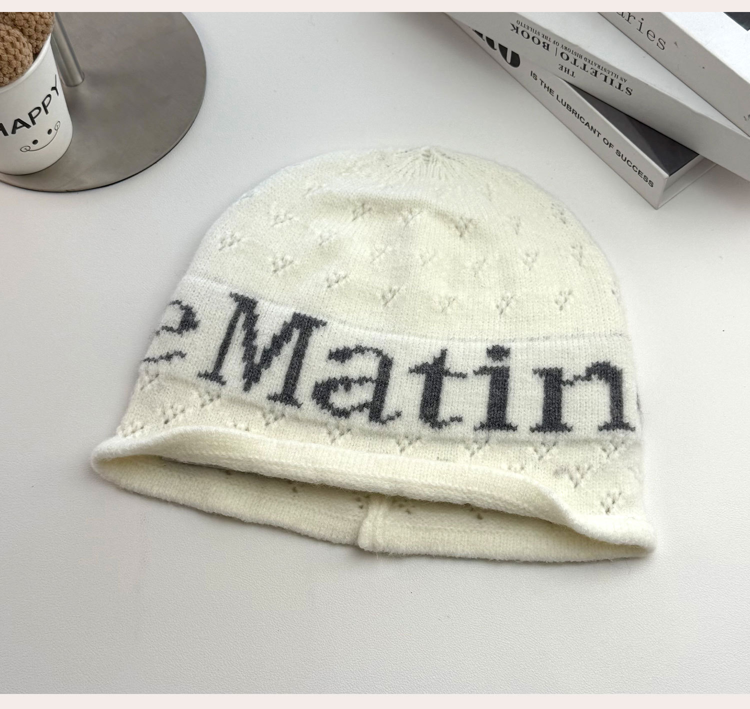 Maglione invernale caldo e soffice in stile giapponese, lavorato a maglia, in lana, con protezione per le orecchie, ampia circonferenza della testa, versatile cappello freddo_voghion.com