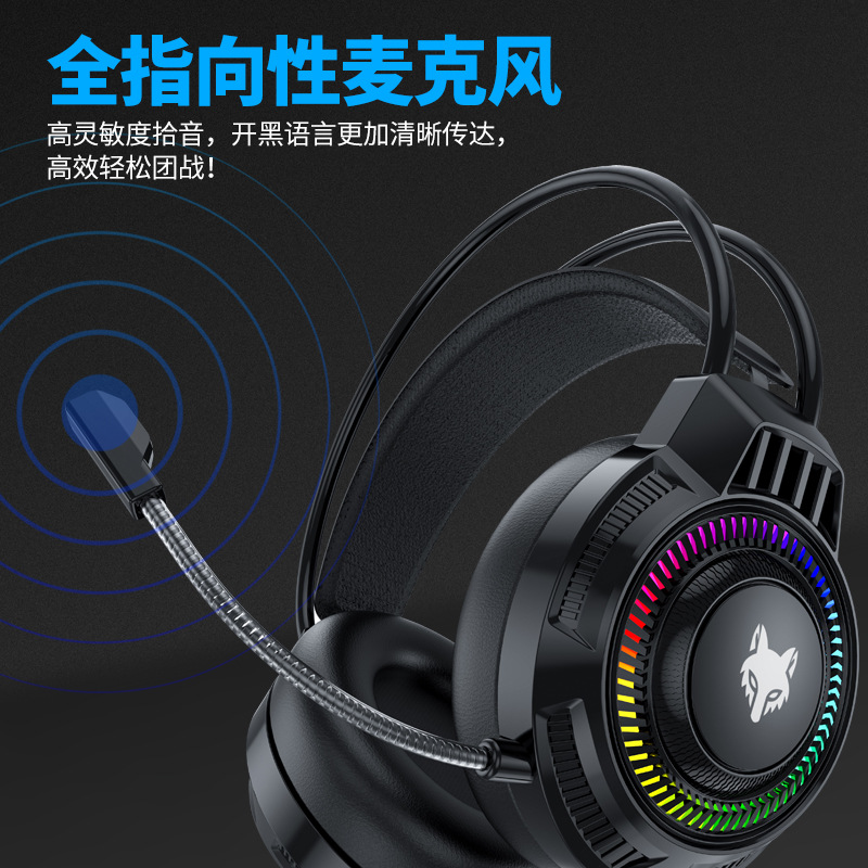 Stylish Silver Fox XYH66 Headset Computer Earphone Desktop Gaming Earphone Wired Notebook Earphone Cross-border