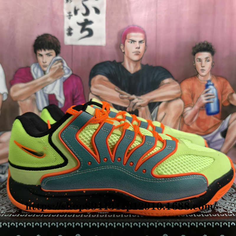 Putian Shoes Pure Original KD 18 라벨 실용 미끄럼 방지 내마모성 남성용 농구화 Durant 18 로우탑 그린 오렌지 7